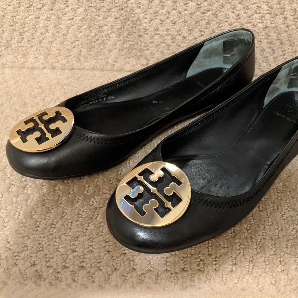 Black Tory Burch Reva Ballet Flat - 9
